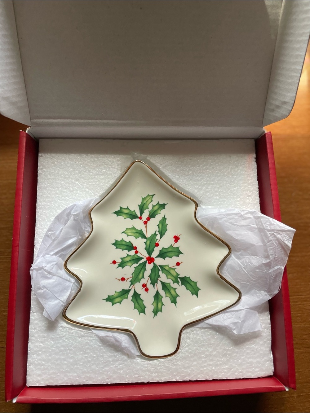Lenox Hosting the Holidays Holly Tree Party Plate 5.75" Candy / Trinket Dish